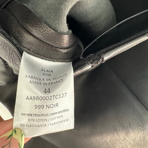 $3,390 Alaia Black High Rise Leather Leggings Size 6 - Picture 12 of 12